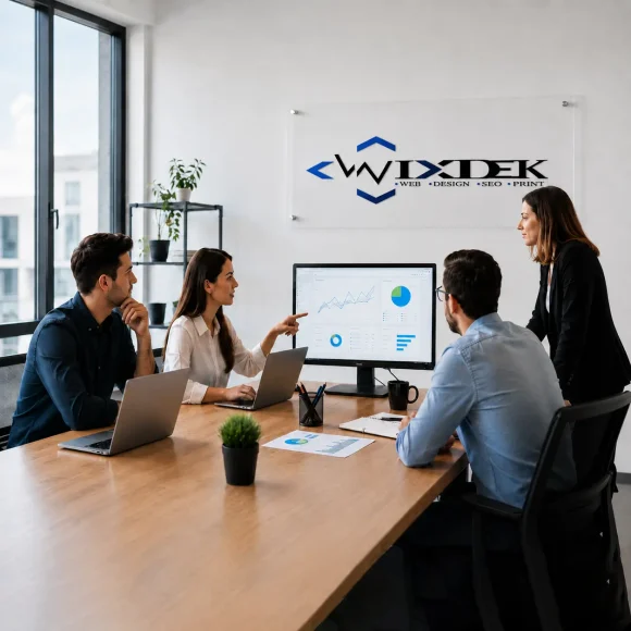 Wixdek SEO agency team reviewing a London business campaign
